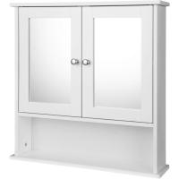 Cocina Mueble Suspendido Espejo Mueble Pared baño Espejo Estante Mueble Joyero Mara 56 x 58 x 13 cm Gris - details 9