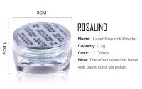 ROSALIND polvo de Arte de uñas, lentejuelas brillantes, láser holográfico, brillante, Ojo de gato, Accesorios luminosos para uñas - details 21
