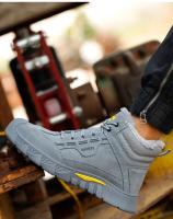 Zapatos de Trabajo para Hombres de Acero Punta Alta Anti-Estrezado Anti-Perforación de Alta Calidad - details 1