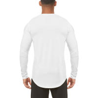 Camiseta de manga raglán para hombre, camisa de fondo de Fitness cómoda, ajustada, manga larga, Otoño, nuevo - details 9