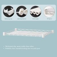 Estantería de metal de 6 niveles, unidad de almacenamiento de cocina de alambre, estante de pie resistente para organización de lavandería (plateado) - details 11