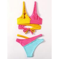 2025 Nuevo Traje De Baño, Europa Y Estados Unidos Sexy Correas, Bikini Dividido En Dos Tonos. - details 5