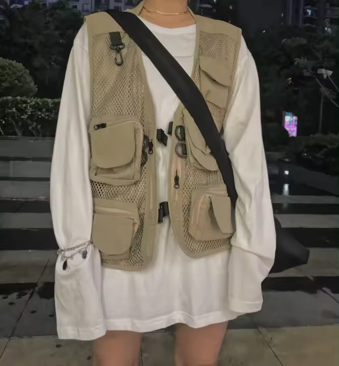 Chaqueta Ligera Hombre Chaleco Pesca para Fotografía de Verano con Múltiples Bolsillos - 1