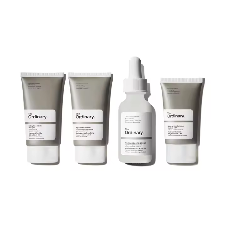 The Ordinary Pore Control Collection Care Bundle Set para pieles congestadas: mascarilla con ácido salicílico al 2%, niacinamida al 10% y zinc al 1%, - 1