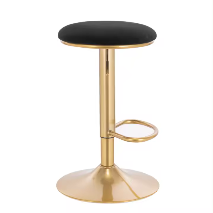 Taburete de Bar Ergonómico 360° Giratorio Ajustable en Altura Ideal para Cocina Bistro Cafe - 1