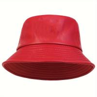 winter Fashion bucket hat Artificial leather windproof warm bucket hats men women wild tide cap Panama fisherman caps gorras - details 5