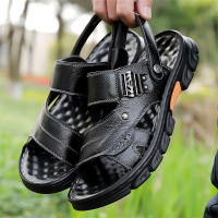 Zapatillas de hombre nuevas de verano con suela suave para papás de mediana edad y mayores, sandalias de playa de doble propósito para hombre - details 12