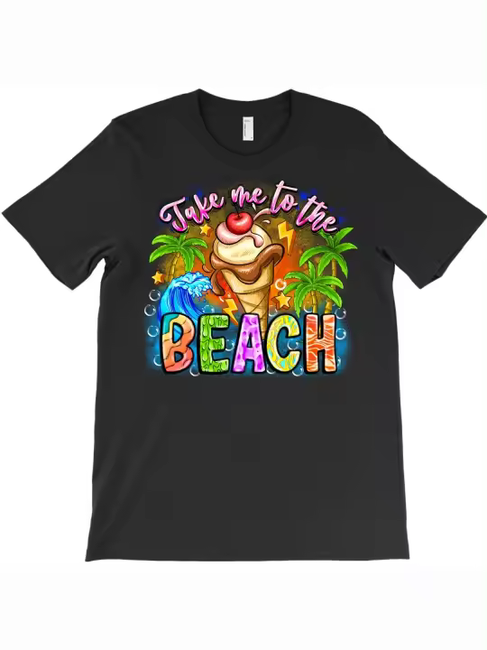 Camiseta Take Me To The Beach-Regalo para papá Manga corta con cuello redondo suave y cómoda - 230 g - 1