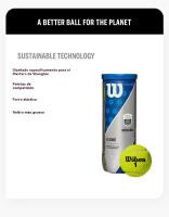 Pelotas de Tenis Wilson Oficiales - Abierto de EE. UU., Roland Garros, Shanghai Masters (Pack de 3) - Nivel Competición para Todas las Superficies - details 2