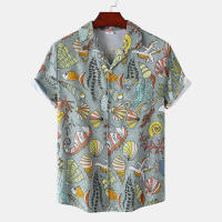 Camisa de manga corta para hombre, Camisa ajustada con estampado de flores fragmentadas, serie CS, primavera y verano, 2024 - details 92