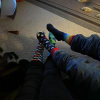 Calcetines de hombre con patrón geométrico de alta calidad, informales, lunares irregulares - details 3