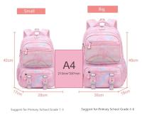 Mochila Escolar Primaria OKKID Bolsa de Libros Arcoíris para Niñas Regalo Escolar para Niños - details 1