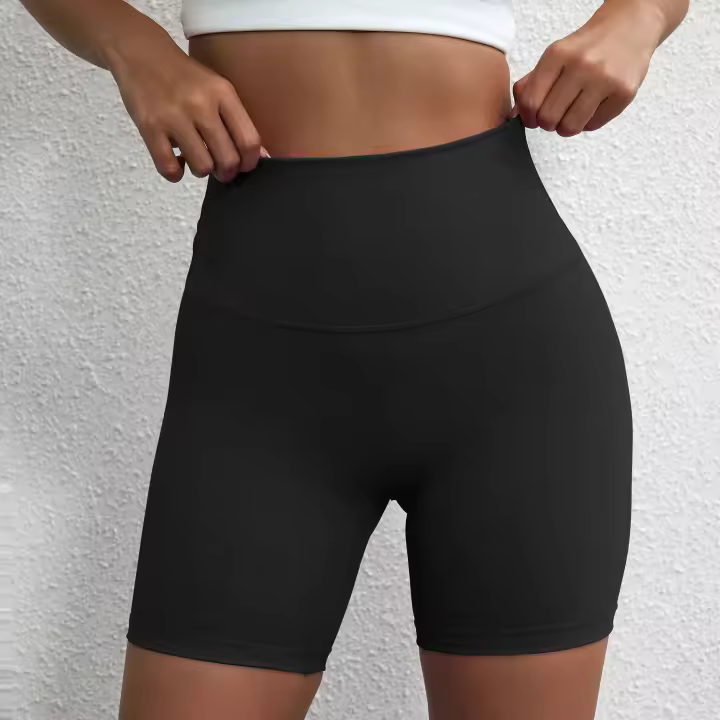 Mallas cortas deportivas de Yoga para mujer, Color sólido, soporte de compresión, absorción del sudor, entrenamiento integral, Jog, ciclismo, bolsillo interno - 1