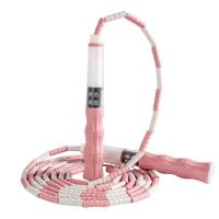 Cuerda de saltar para Fitness segmentada, longitud ajustable sin nudos, cuenta suave, ligera y duradera, 2,8 M - details 0