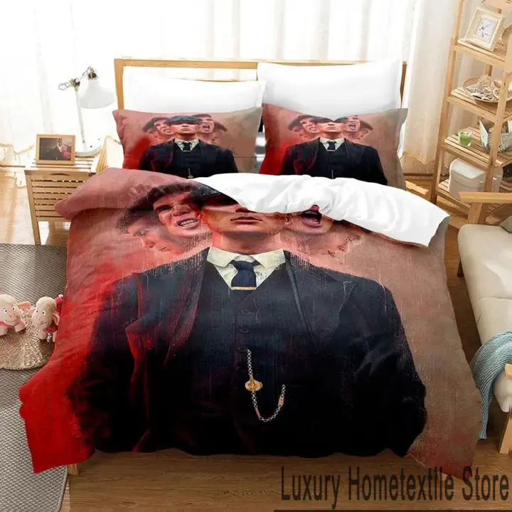 Juego de Ropa de Cama de Impresión 3D Peaky TV Funda de Edredón, Funda de Almohada, Tamaño Rey, Reina, Twin Para Hombres, Mujeres, Adultos - 1