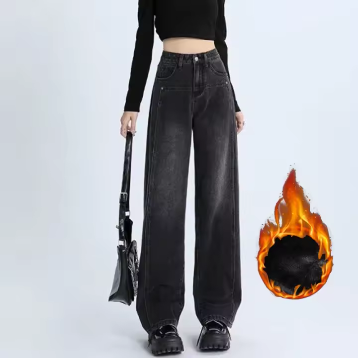 Pantalones vaqueros de cintura alta para mujer estilo casual - 1