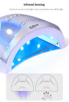 Secador LED UV para todo tipo de esmaltes de uñas, herramienta de salón de manicura y pedicura, lámpara de secado galvanizada para uñas - details 5