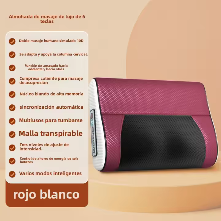 Masajeador Cervical Multifuncional Moxibustión Caliente, Almohada de Masaje, Soporte de Cuerpo Completo Eléctrico para el Hogar - 1