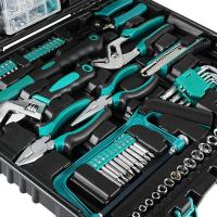 TLGREEN Kit de herramientas de reparación de automóviles para el hogar de 198 piezas, caja de herramientas de plástico con llave con juego de herramientas manuales generales para el hogar con caja de herramientas de plástico y estuche de almacenamiento - details 5