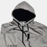 Conjunto deportivo informal para hombre, Sudadera con capucha y pantalones de cintura elástica, 2 piezas - details 6