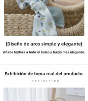 Bolso tejido de vid Yasewe, bolso tejido de gran capacidad para mujer, bolso de paja de estilo francés, bolso para fotos estilo Hepburn - details 10