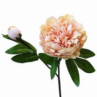 Ramo de flores de peonía artificiales de 2 cabezas, simulación realista hecha a mano, ramas de peonía de seda exquisita, decoración de mesa de comedor - details 3