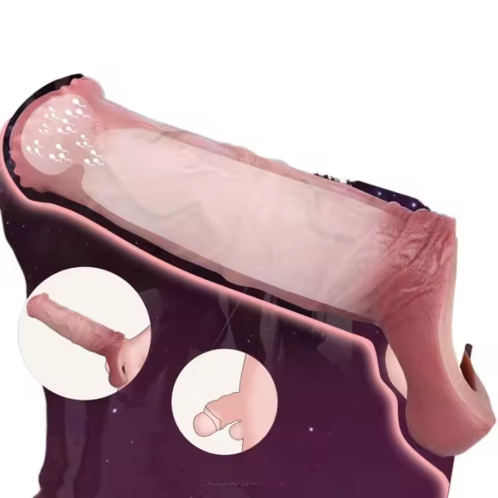 Embalaje privado SEXY FAAK Siliocne funda de caballo condones reutilizables juguetes sexuales para hombres agrandamiento consolador para adultos extensor de anillo alargado - 1