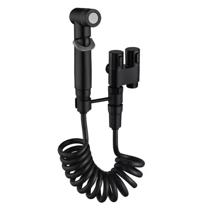 Kit de accesorios para rociador de bidé para inodoro, presión de agua ajustable con manguera para lavar el grifo del baño y el inodoro - 1