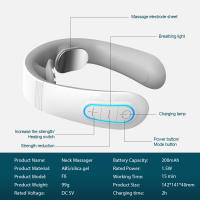 Masajeador de Cuello y Espalda TENS Pulso Inalámbrico para Hombros Alivio del Dolor Calentamiento de la Columna Cervical Cuidado de la Salud - details 16