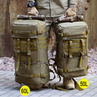 Mochila táctica militar para exteriores para hombre, bolsa de acampada, montañismo, senderismo, Vie Molle 3P 60L 50L - details 2