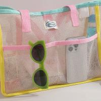 Bolsa de aseo de malla para bolso, bolsa de almacenamiento de ropa de gran capacidad de Color fresco, bolsa de lavado multibolsa, organizador de ducha colgante - details 1