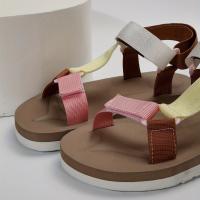 Women's Fashion Colorblock Flat Sandals Open Toe Hook & Loop Strap Non Slip Shoes Casual Outdoor Sports Sandals - details 7