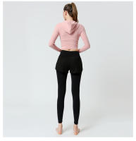 Chaquetas deportivas para mujer Tops con capucha de yoga con cremallera - details 11