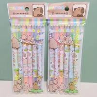 Capybara-Bolígrafo fluorescente de doble cabeza de dibujos animados, marcador de cuenta de mano, marcador de nota aceitoso para estudiantes, suministros de papelería, 6 colores - details 1