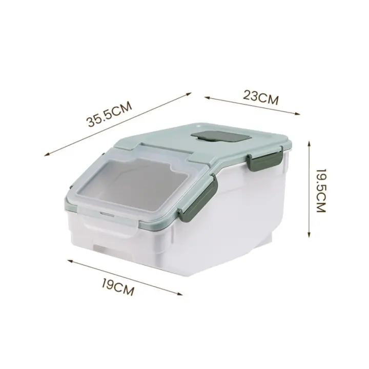 Cubo de comida para gatos de gran capacidad, 15 kg, a prueba de humedad y a prueba de insectos para el hogar - 1