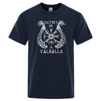 Camiseta con estampado de leyenda vikinga para hombre, ropa de algodón, manga corta, estilo Retro, Valhalla Odin, camisa clásica de verano, 2022 - details 8
