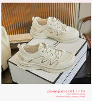 Suela de espuma pequeños zapatos blancos nueva suela gruesa que aumenta feos zapatos deportivos lindos casual versátil transpirable zapatos de mujer - details 18