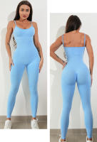 Mono de yoga sin costuras Mujer Correa de espagueti Ocio Entrenamiento Gimnasio Leggings Sujetador acolchado Monos de una pieza - details 1