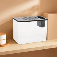 Tanque de peces transparente duradero con tapa, peceras hidropónicas resistentes a caídas, pequeño tanque de acuario Betta para decoración del hogar - details 5