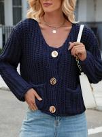 Chaqueta de Punto para Mujer Vintage Coreana Cuello en V, Moda Tendencia 2024, Attractiva - details 13