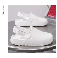 Birken verano Casual ropa exterior sandalias nueva moda talla grande media cerda perezoso suela gruesa zapatillas de hombre botón - details 21