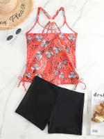 Bikini de dos piezas para mujer, traje de baño Sexy, Bóxer, conjunto de Tankini, ropa de playa - details 9