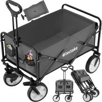 Carrito de Jardín Plegable de Acero Transporte de 80kg Carrito de Playa con Asa Telescópica - details 10