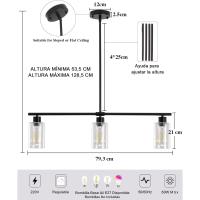 Candelabros de rueda de vagón para sala de estar, 6 luces rústicas industriales para exteriores, lámpara colgante negra para comedor, cocina, pasillo, dormitorio, ajuste de altura - details 21