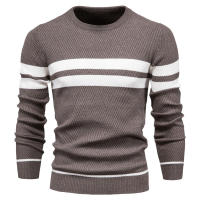 Nueva Suéter De Otoño Para Hombre Con Cuello Redondo Y Mangas Largas Patchwork Caliente Y Delgado Moda Casual Ropa De Hombre - details 8