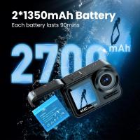 Cámara de Acción WiFi de 4K60FPS Impermeable, Pantalla Táctil, 8X Zoom, Snorkeling hasta 65FT, Tarjeta de 64GB, Ideal para Deportes de Viaje Vlog - details 3