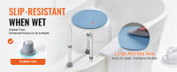SucceBuy Silla de ducha, 360 ° Asiento giratorio, taburete de baño de altura ajustable para ducha o bañera, banco antideslizante para ancianos, discapacitados, discapacitados, capacidad de 136,1 kg - details 4