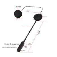Auriculares Bluetooth 5.3 para Casco de Moto Sonido Estéreo HD, Cancelación de Ruido, 20h Autonomía, 30mm Altavoces, Impermeable Ideal para Viajes y Llamadas Claras - details 6