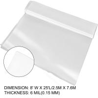 SucceBuy Película para invernadero, polietileno de 6 mil de espesor, plástico transparente resistente a los rayos UV, resistencia superior para calentar - details 1