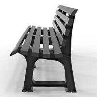 Banco de jardín Verde Gris Blanco para 3 Personas 145x49x74 cm de plástico Duradero con Respaldo